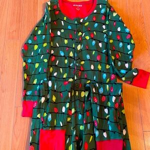 Hatley little Blue House Christmas Onesie. Size L